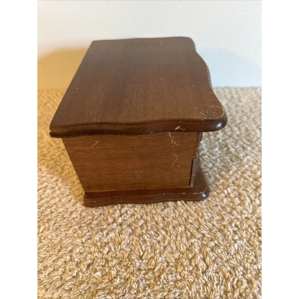 Vintage Wooden Small Jewelry Box, Multiple  Compartments 7'' x 4'' 1 Drawer